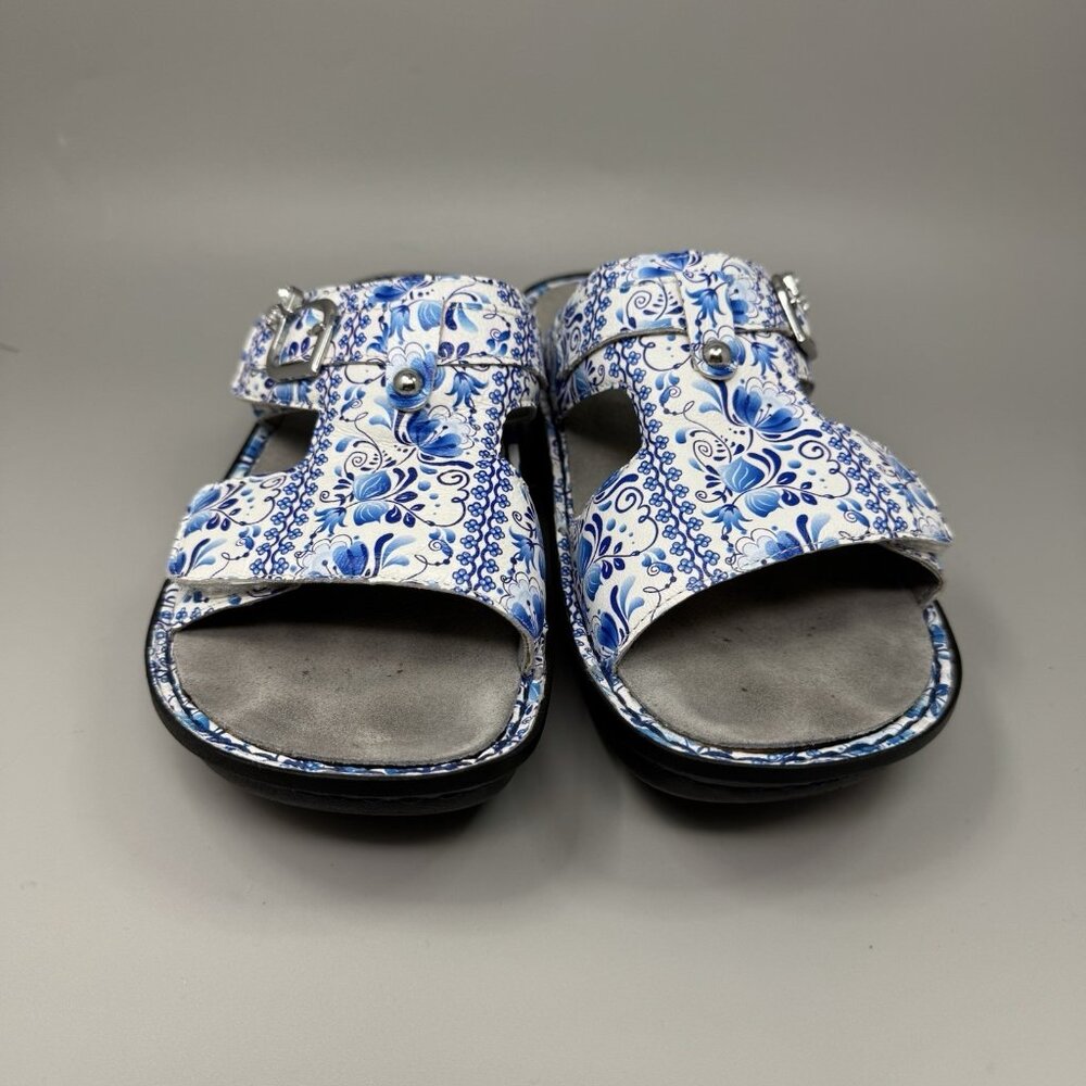 ALEGRIA Peggy Womens Floral Pattern Platform Slides Sandals Size US 8 Size 38 EU - Picture 4 of 7